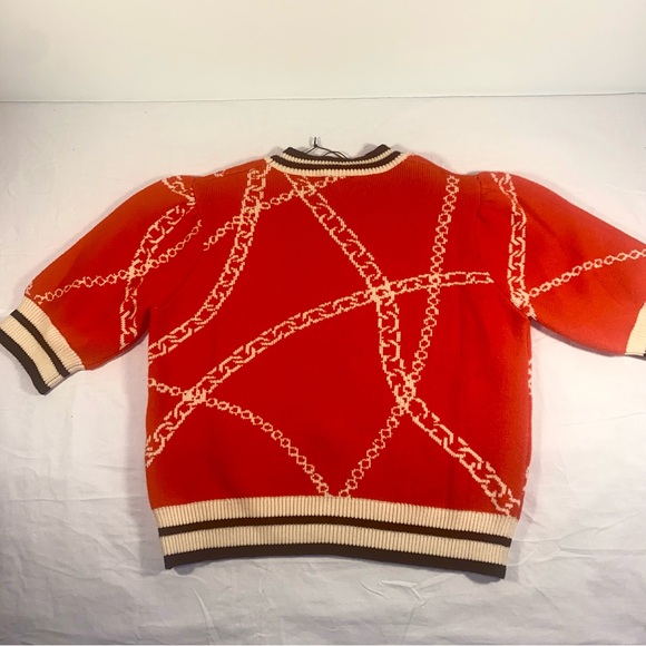 THML Orange and Cream Sweater size large - Picture 2 of 6